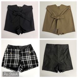 4 Pairs Of Akira Shorts Bundle Size SMALL - Black, Tan