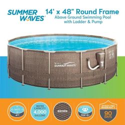 Swimming Pool ~ 14x48 Above Ground Pool With Pump And Ladder 