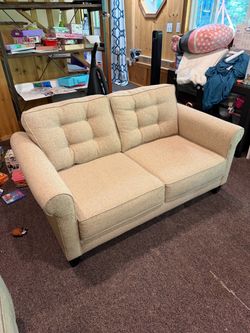 Beige Loveseat