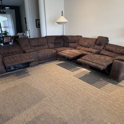 Sectional Sofa with 3 Reclining Seats