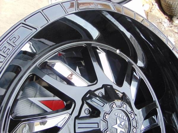 22X12 RBP SWAT Black Rims with Chrome Inserts *5X5.5*5X5*-44MM Offset*