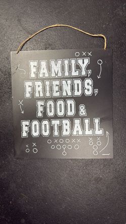Football Friends Food Sign