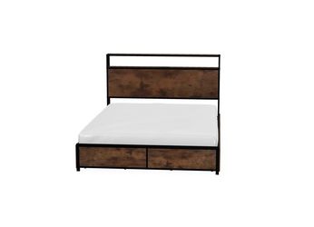 Queen Bed Frame with 2-Tier Storage