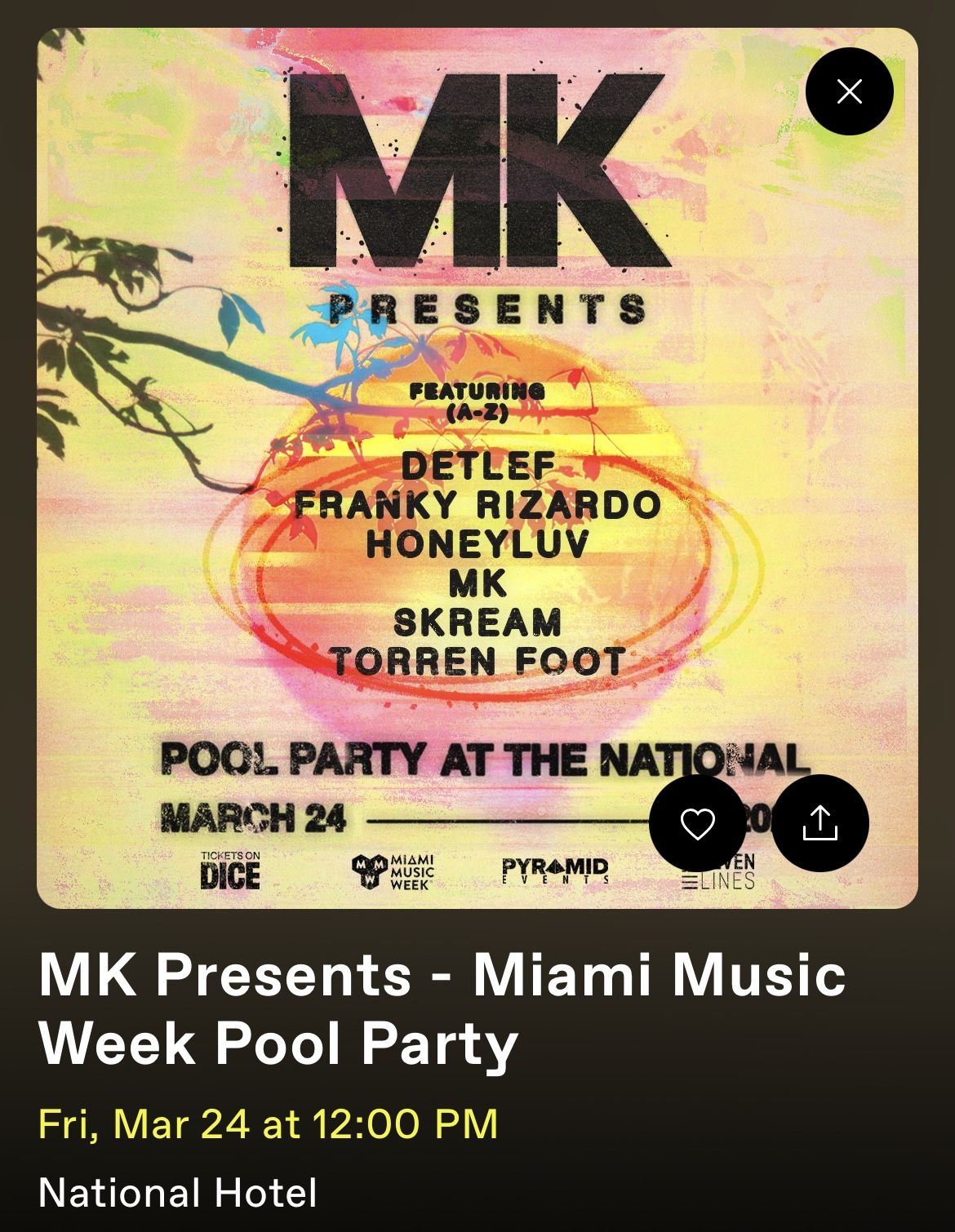 MK Presents - Miami Music Week Pool Party 