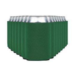 TahoeBay Can Cooler Sleeves (12-Pack) Vinyl Plain Blank Foam Beer Bottles (Green)