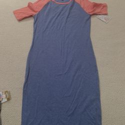 Nwt Womens Small Lularoe Blue And Red Dress 