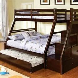 Twin/Full Bunk Bed w Stairway Chest and Trundle
