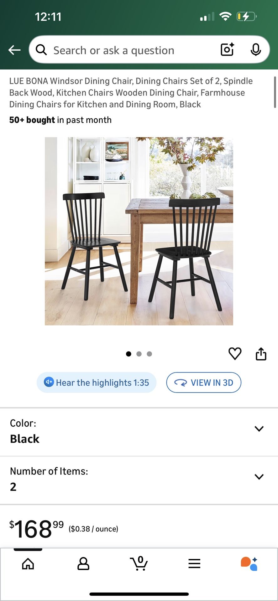 Dining Chairs Set of 2