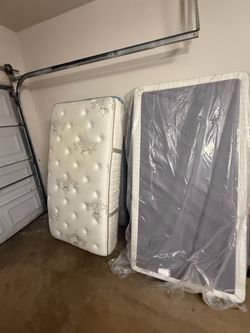 TWIN SIZE MATTRESS SET WITH FRAME