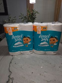 Angel soft toilet paper 6=24 rolls $4 each