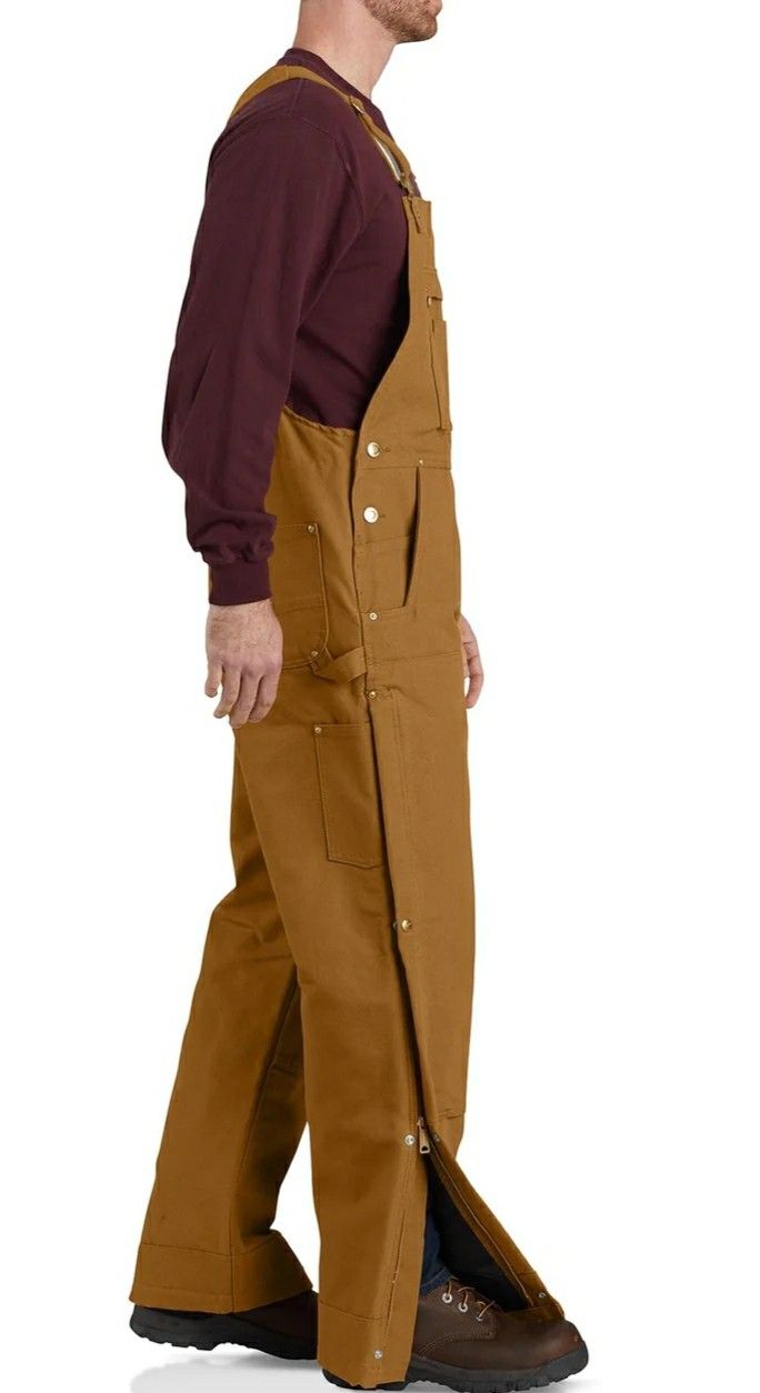Vintage Men's Carhartt Arctic Quilt Lined Bib Overall #BQ186 44x30