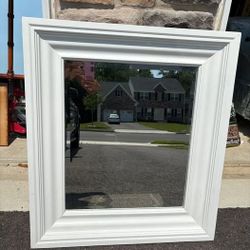 NY;White Frame Wall Mirror