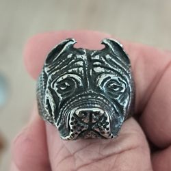Stainless Steel Dog Ring Size 13