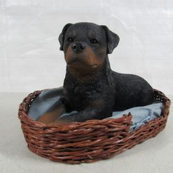 Vtg Sandicast Rottweiler Sculpture #193 Signed Sandra Brue 1986