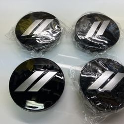 Dodge Slash Black Silver Rim Center Caps. 