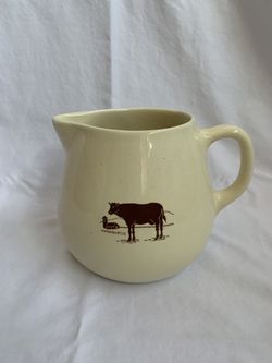Vintage Milk Pitcher Cow Creamer 7” Tall