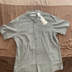 Tommy Bahama Button Up Shirt Grey Xl
