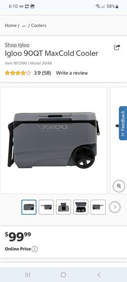 Igloo 90QT MaxCold Cooler $70