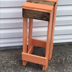 26 inch Brunt Orange And Special Walnut Stain Bar Stools…(4 For $180)