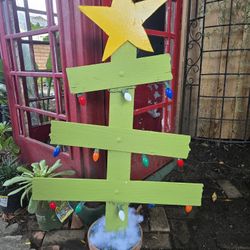 Handmade Lighted "Charlie Brown" XMAS Tree