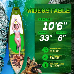 Brand New in Box: Funwater Inflatable SUP Board 10'6" (Seat Included!)