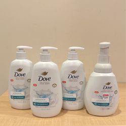 Dove hand wash regular & foaming 10.1-12 oz: $3 each 