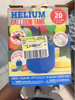 Helium ballon tank