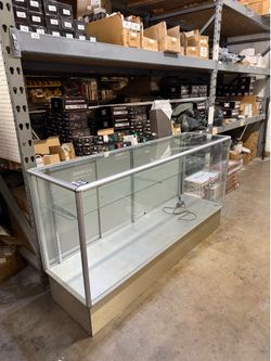 Glass Retail Display Case With LEDs