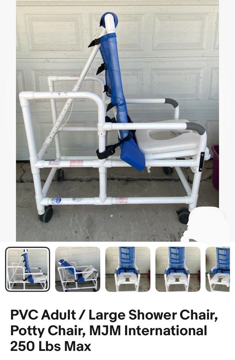 PVC Adult Shower Chair, Potty Chair