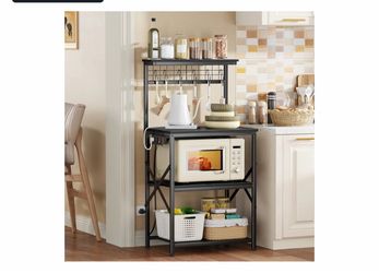 Kitchen Bakers Rack with Power Outlet