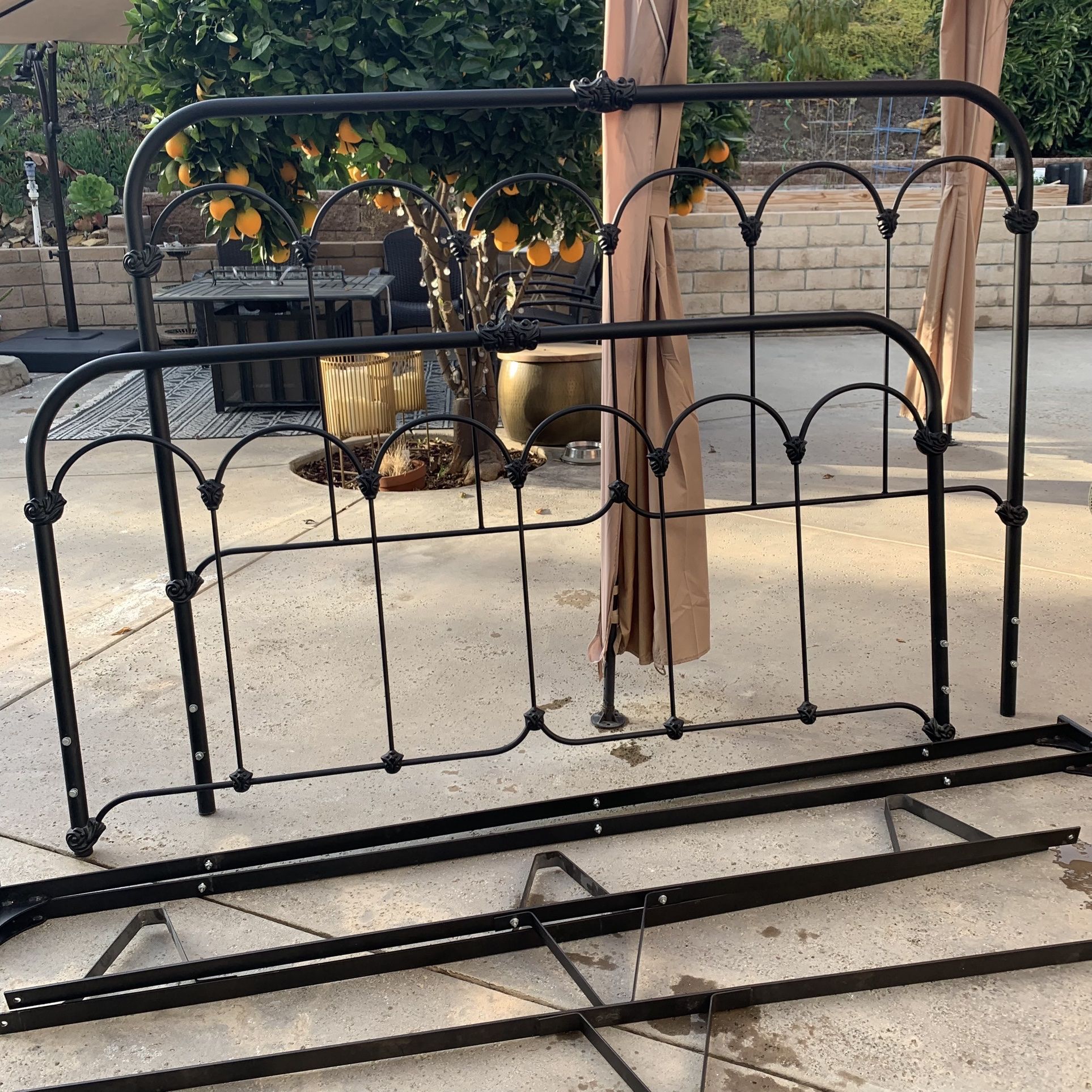 Farmhouse Style Wrought Iron Bed frame.