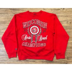 VINTAGE 1994 WISCONSON BADGERS ROSE BOWL JANSPORT CREWNECK SWEATSHIRT SWEATER