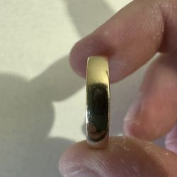 Solid 10k Yellow Gold Wedding Band Size 9 3.5mm Wide