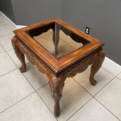 Vintage Style Side Glass Table 