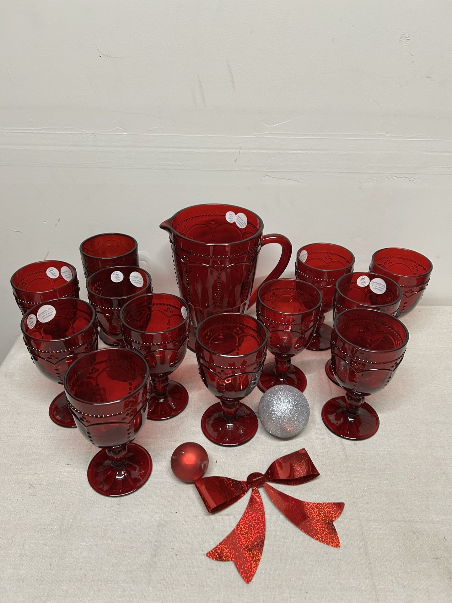 Princess House Pitcher With 12 Goblets