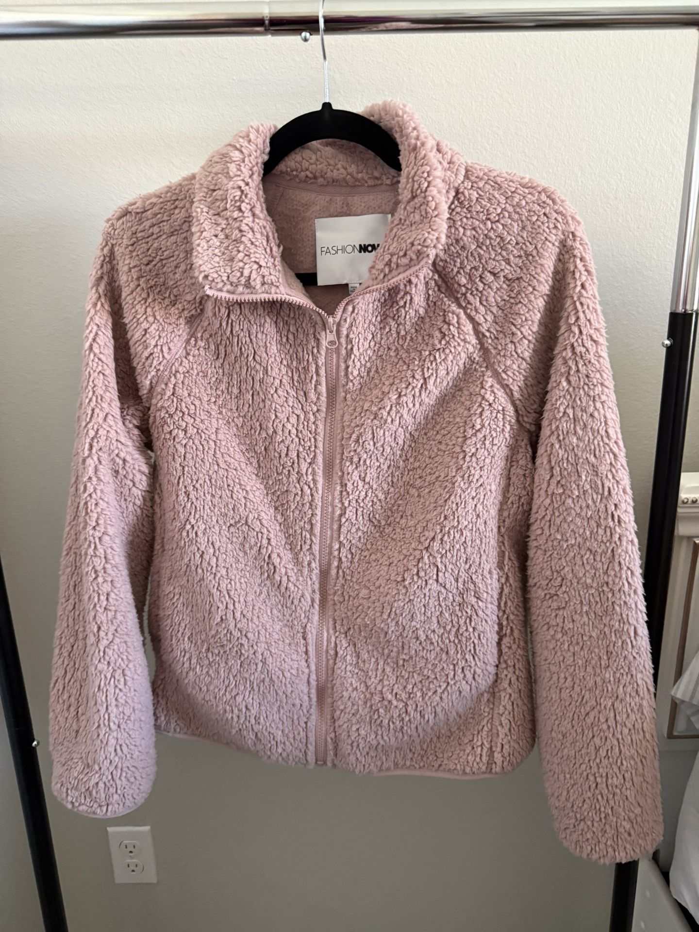 Fashion Nova Pink Sherpa Jacket