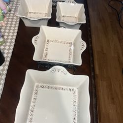 Temp-Tations Presentable Ovenware by Tara Verona Old World Brown/Beige Lot