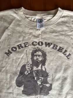 More Cowbell Graphic T-Shirt Size Large