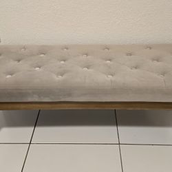 Velvet Upholstered Bench 