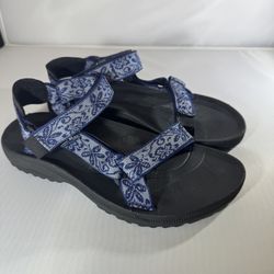Teva Hurricane Sandals S/N 6576 Blue Pattern — Women’s US 7 (EU 38 / UK 5.5 / JP 240)