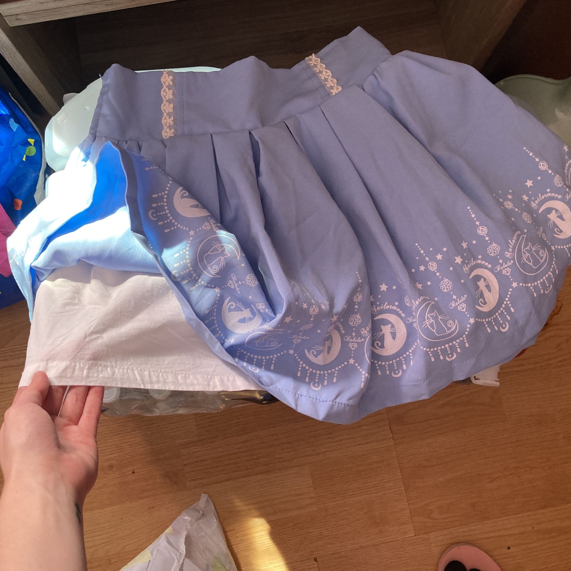 Sailor Moon Crystal x Tralala Light Blue Skirt Small