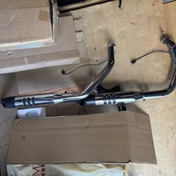Harley Sportster 48 Oem Full Exhaust Pipes Parts 