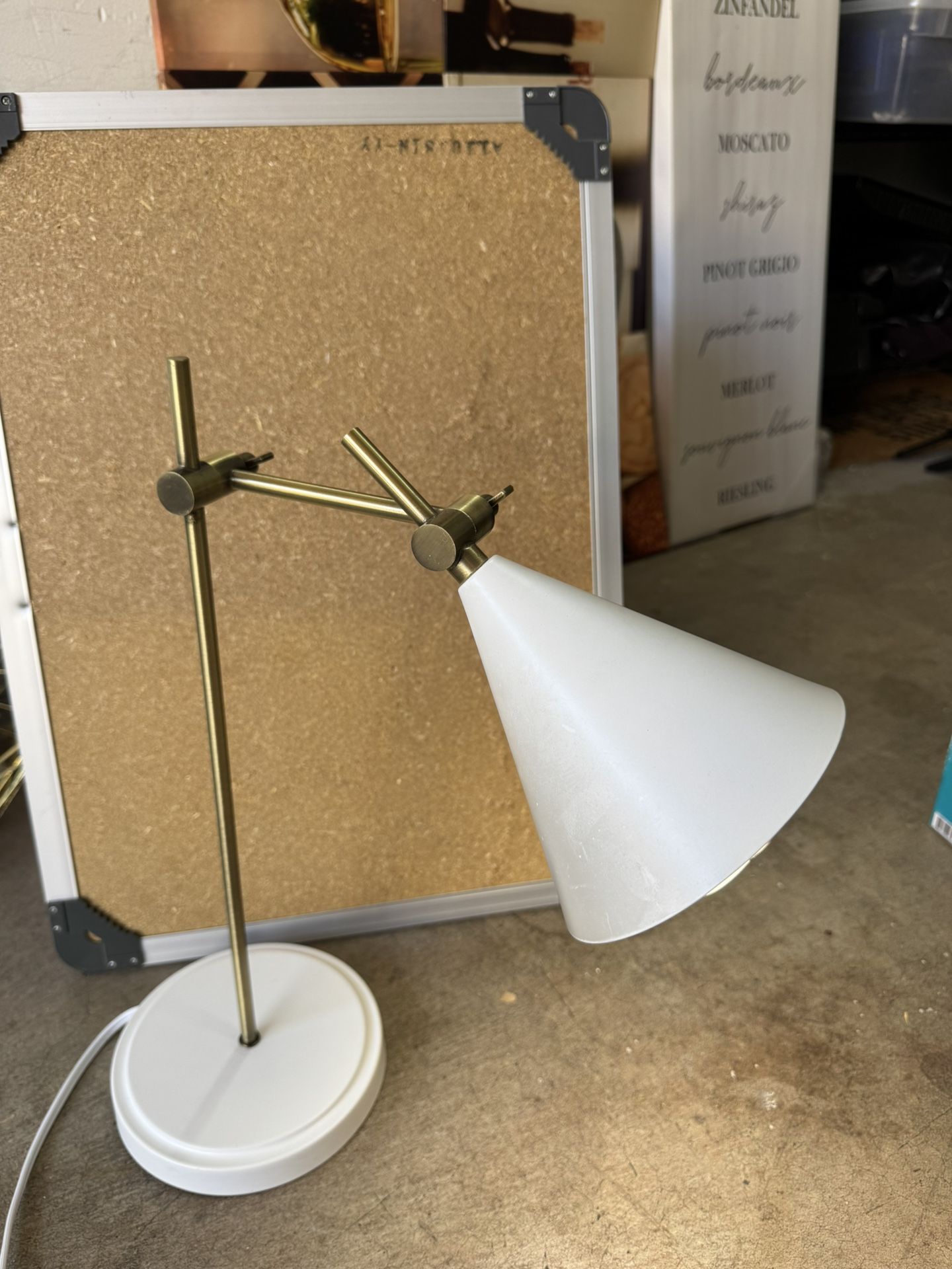 White & Gold Desk Lamp