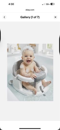 Non Slip Baby Bath Seat w/ Suction Cups Toddler Bath Support 6-24M