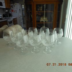 Longchamp 24% Leaded Crystal Brandy/Cognac glasses