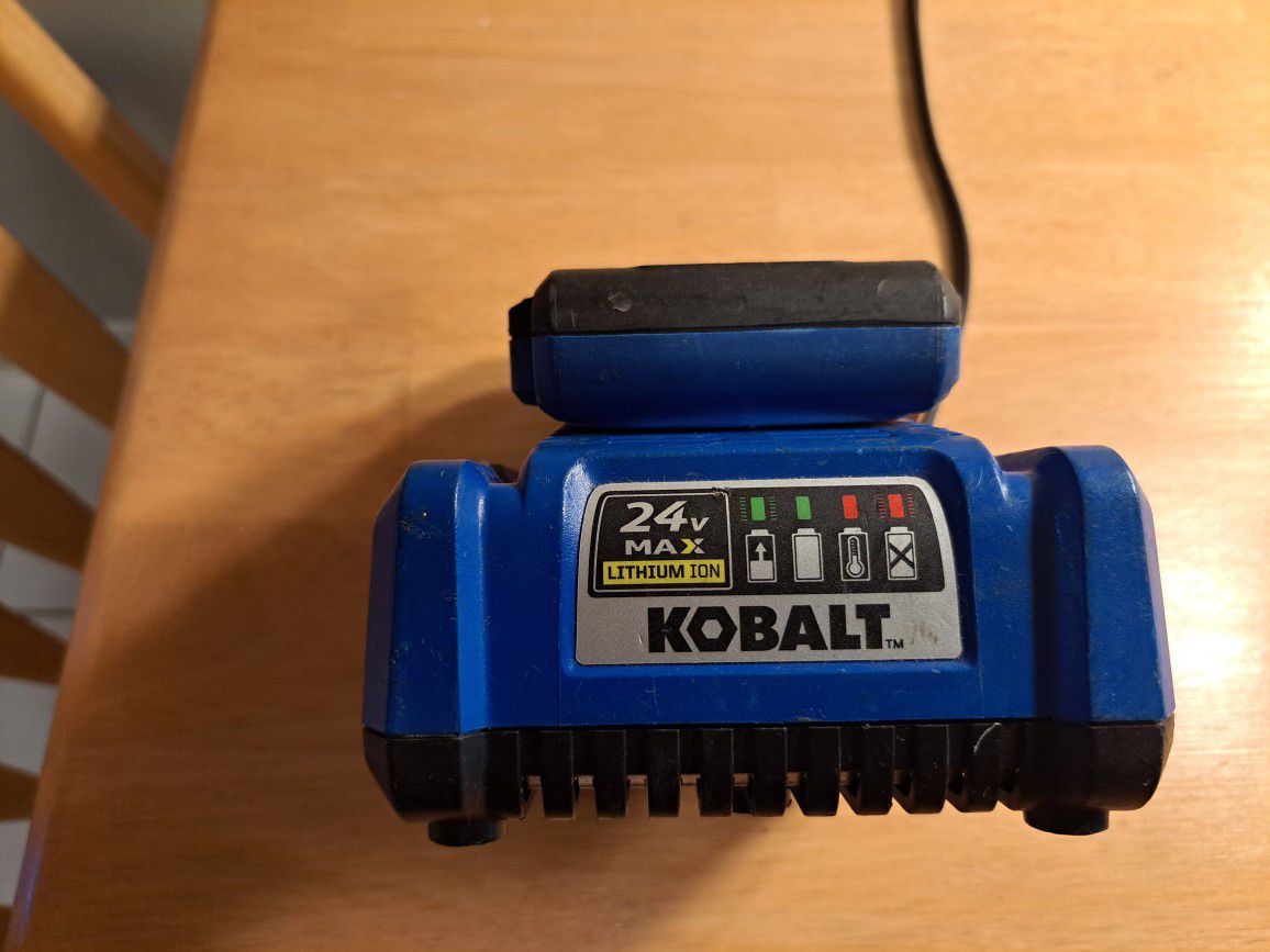 Kobalt 24v Lithium ion Max Battery And Charger For Power Tools.