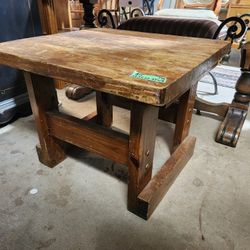 Solid Wood Beefy Sturdy End Table 