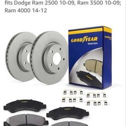 Goodyear Brakes PRK42676R Rear Brake Rotors Dodge Ram