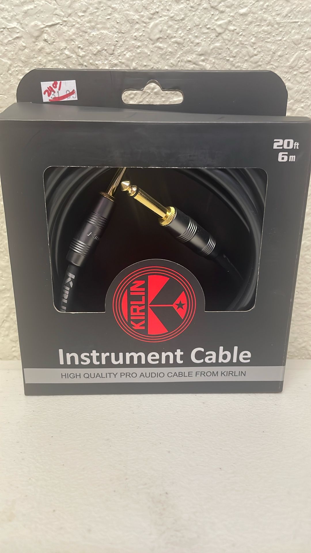 Kirlin Instrument Cable 20ft. - Kirlin IWB-201 PFG-10/OL 1/4" - 1/4"