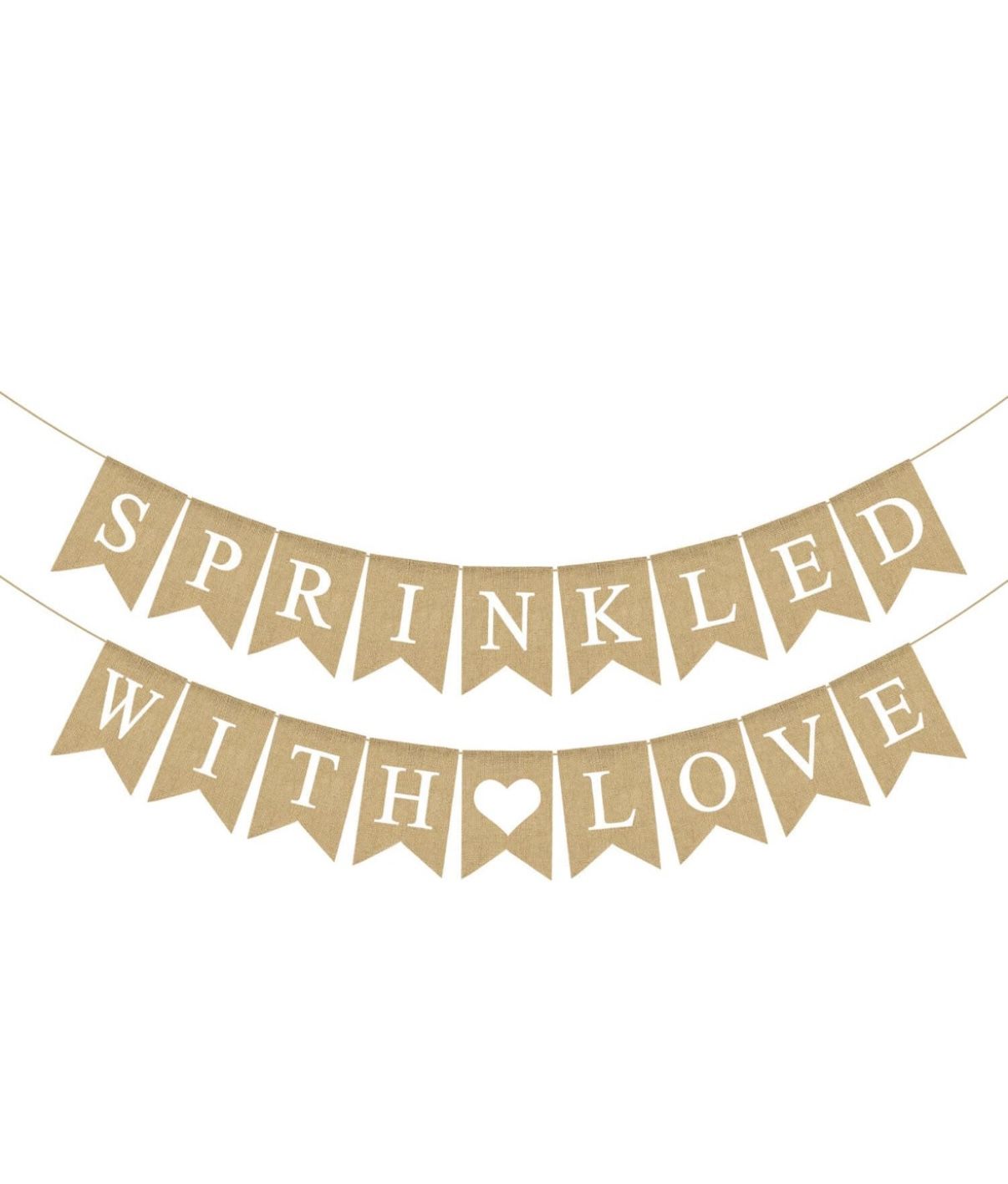Burlap Sprinkled With Love Banner